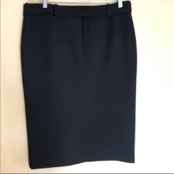 ♦️SOLD♦️TOPSHOP Black Over Lap Front Belted Skirt Sz 12 - Picture 3 of 8